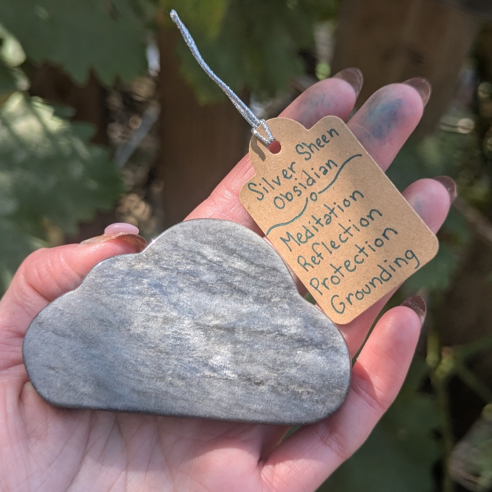 Silver Sheen Obsidian Cloud Stone